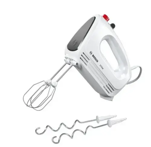 Mixer de mana BOSCH CleverMixx MFQ22100, 375W, 4 trepte viteza (Alb/Gri)