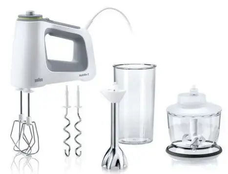 Mixer de mana Braun HM5137WH MultiMix 5, 750 W (Alb)