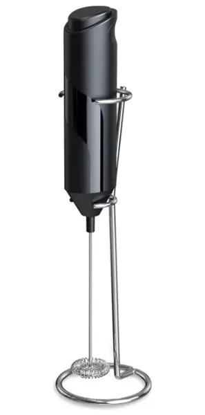 Mixer spuma de lapte negru cu stand vertical ideal pentru cappuccino caffe latte