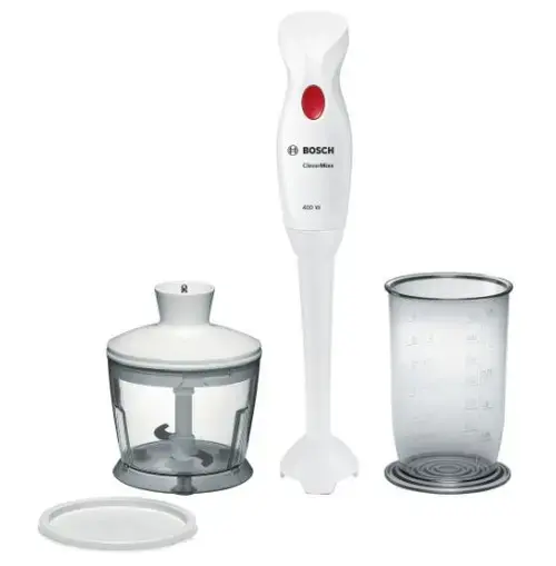 Mixer vertical Bosch MSM14200, 400W, minitocator, pahar mixare, 1 viteza (Alb)
