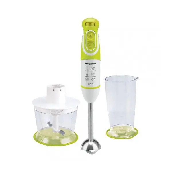 Mixer vertical Heinner Charm, 600 W, 5 viteze, Functie Turbo, Alb/Verde