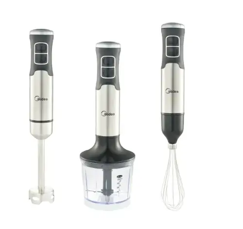 Mixer vertical MIDEA BH1001W, 1000W, functie turbo, cutite otel inoxidabil (Argintiu)