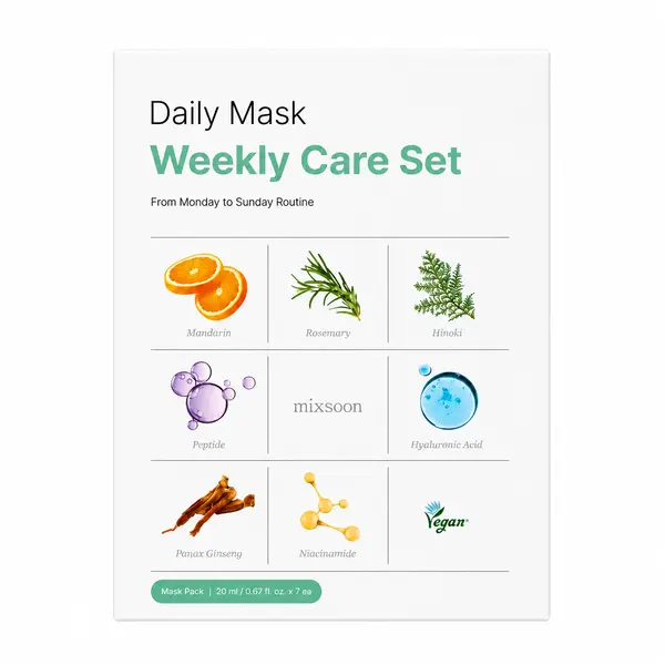 Mixsoon - Daily Mask Weekly Care Set, 7 sheets