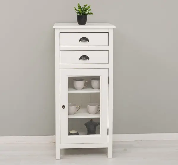 Mobila de bucatarie cu 1 usa,2 sertare cu dim. 55x42x120 cm - Culoare_P039A - VOPSIT ANTICHIZAT cu finisaj Vopsit antichizat