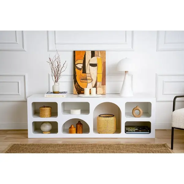 Mobila Lorin, Alb - Anthracite, 160x38 cm