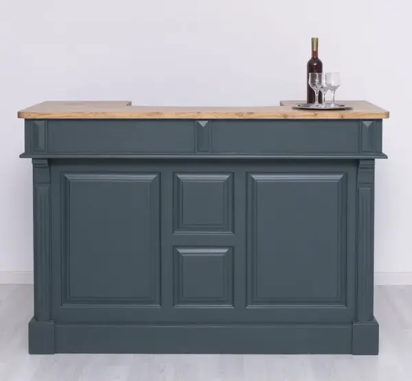 Mobilier cafenea 160 cm lungime - blat stejar - Culoare Top_P061 / Culoare Corp_P087 - DUBLU COLOR cu finisaj Dublu color
