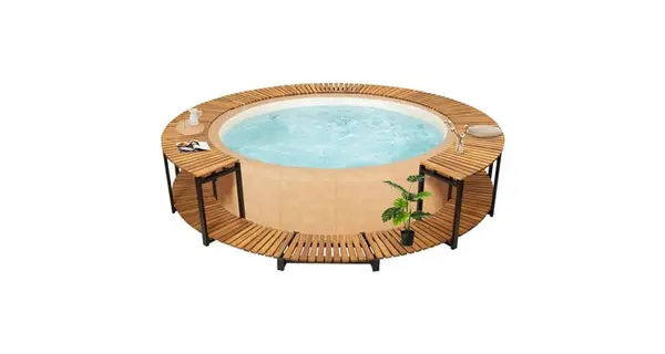 Mobilier de imprejmuire spa, 273x53 cm, lemn masiv de acacia