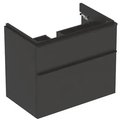 Mobilier suspendat cu doua sertare, Geberit, Smyle Square, pentru lavoar, 90 cm, lava mat
