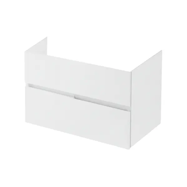 Mobilier suspendat pentru lavoar 80 cm, alb lucios, Fluminia Toledo