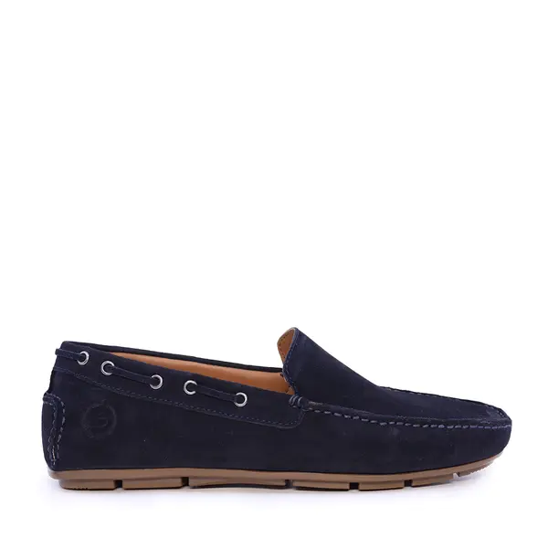 Mocasini bărbați Benvenuti bleumarin din piele întoarsă 909bm7617vbl