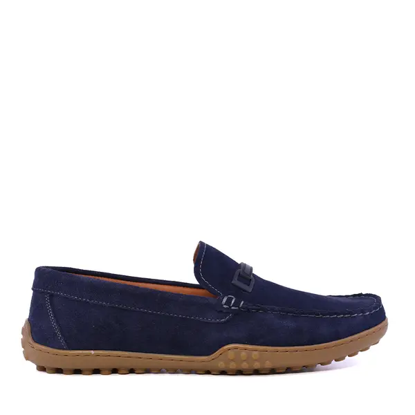 Mocasini bărbați TheZeus bleumarin din piele întoarsă 2101BM17577VBL