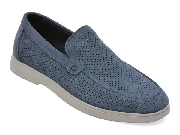 Mocasini BITE THE BULLET bleumarin, Q305, din piele intoarsa