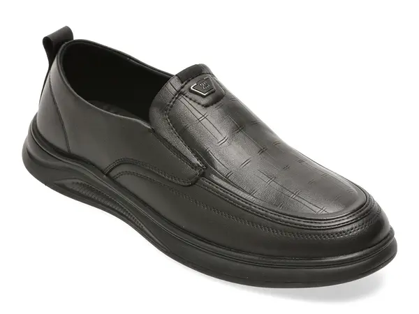 Mocasini BITE THE BULLET negri, T89639, din piele naturala