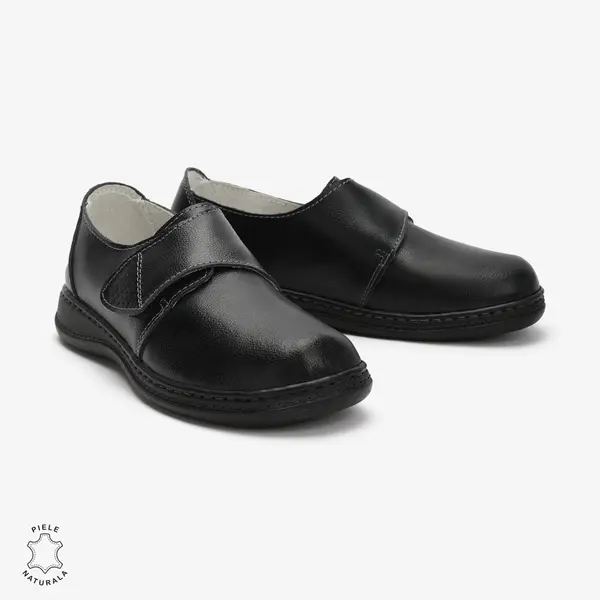 Mocasini dama din Piele naturală CRL0017 Negru
