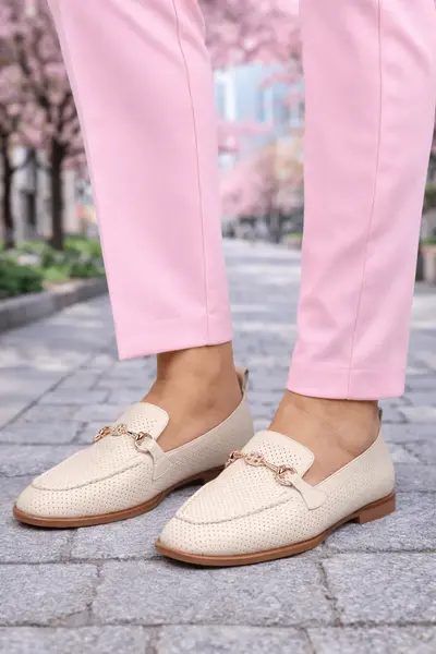 Mocasini din Piele cu Accesoriu - YZ BEJ