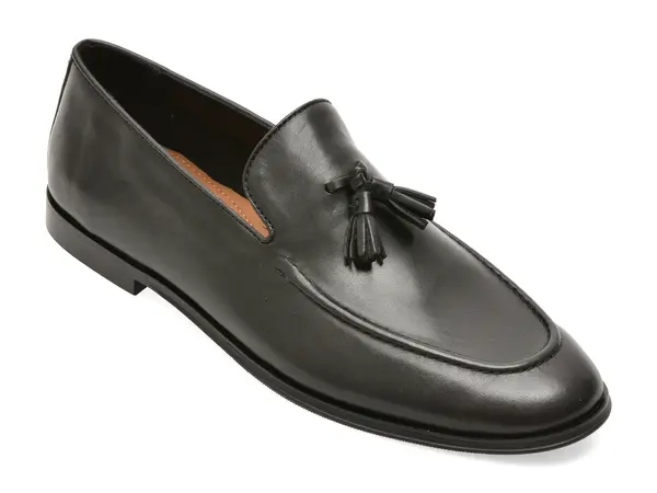 Mocasini eleganti ALDO negri, MOTTO 001, din piele naturala