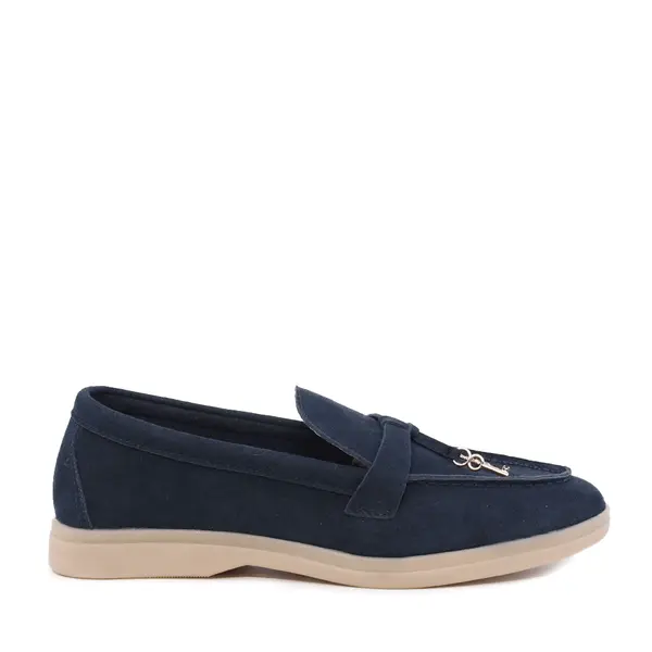Mocasini femei Luca di Gioia bleumarin din piele întoarsă 1291DM1200VBL