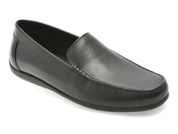 Mocasini GEOX negri, U450WB, din piele naturala