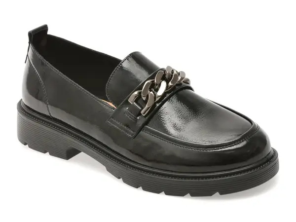 Mocasini GRYXX negri, 911, din piele naturala lacuita
