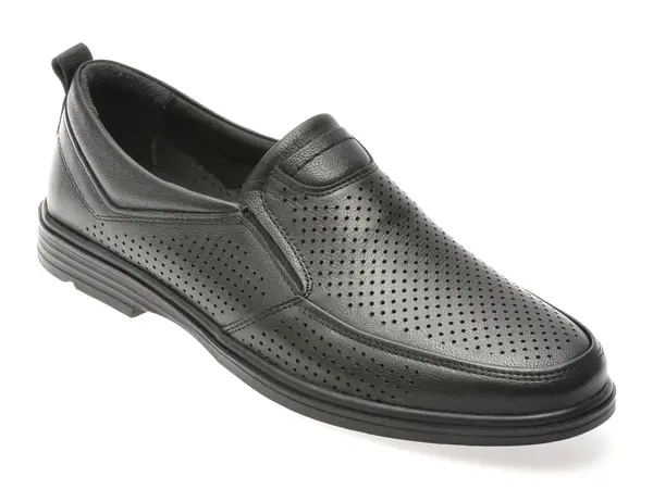 Mocasini SHOWMAN negri, SH8502L, din piele naturala