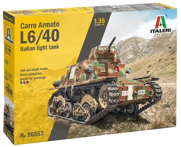 Model asamblabil Italeri Militar: Tancuri - Tanc ușor italian Carro Armato L6/40