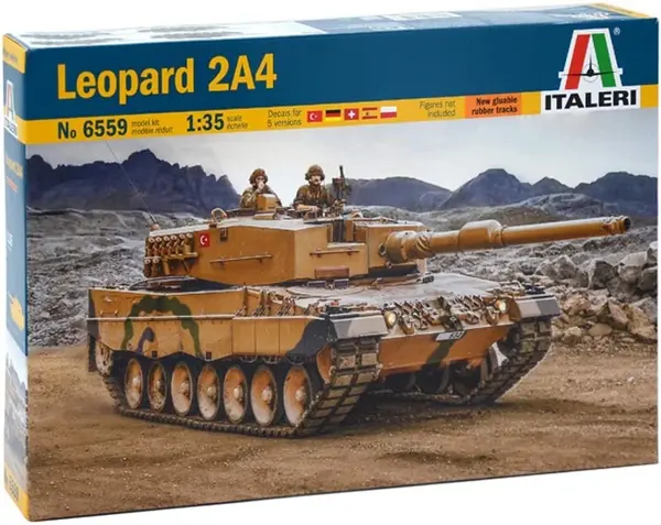 Model asamblabil Italeri Moderne: Trenuri - Tancul principal de luptă german Leopard 2A4
