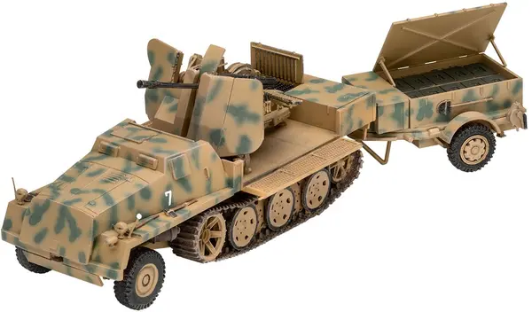 Model asamblabil Revell Tractor militar - sWS Flak 43