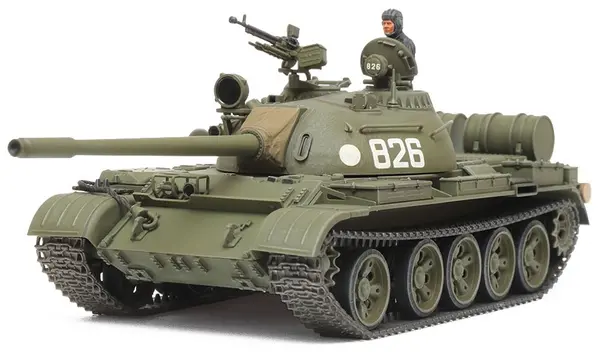 Model asamblabil Tamiya Militari: Tancuri - Tanc mediu sovietic T-55, 1 figură