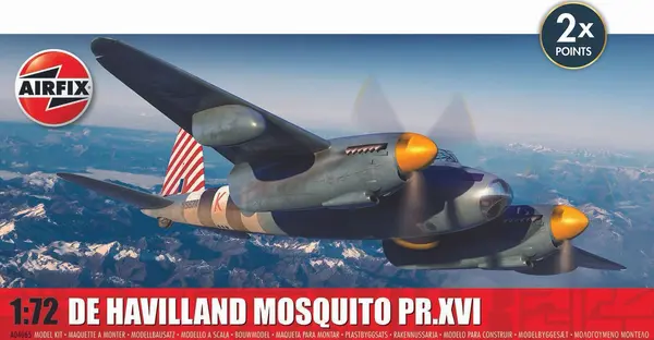 Model asamblat Airfix Militar : Avioane - avioane de recunoaștere britanice De Havilland Mosquito PR.XVI