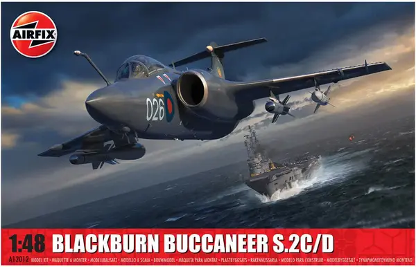 Model asamblat Airfix Militar : Avioane - Luptător naval britanic Blackburn Buccaneer S.2C/D