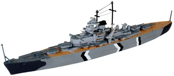 Model asamblat al unei nave de război Revell - Bismarck (05802)