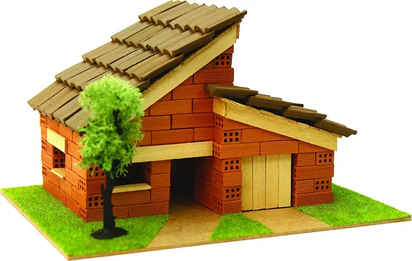 Model asamblat Domus Kits - Casă cu cărămizi reale, set pentru începători 5
