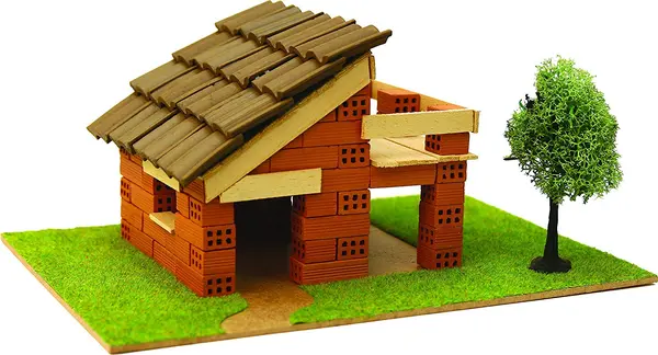 Model asamblat Domus Kits - Casă cu cărămizi reale, set pentru începători 3