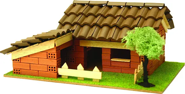 Model asamblat Domus Kits - Casă cu cărămizi reale, set pentru începători 4