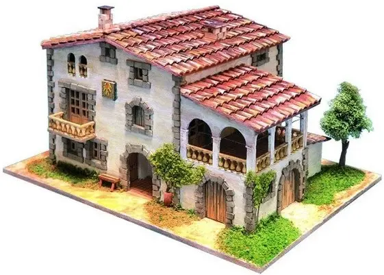 Model asamblat Domus Kits - Casă Emporda, Model cu cărămizi adevărate