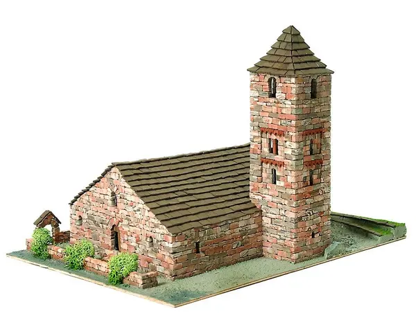 Model asamblat Domus Kits - Romantism 22, Biserică St. Joan de Boi, Model cărămizi reale