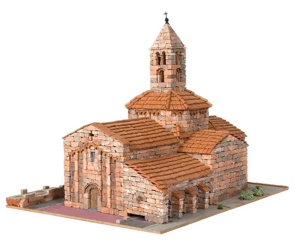 Model asamblat Domus Kits - Romantism 7, Biserică Sta. Maria d´Egara, Model cărămizi reale