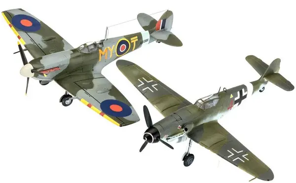 Model asamblat Revell Militar : Avioane - Bf109 G-10 & Spitfire Mk. V