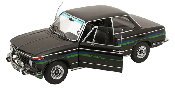 Model colecționar KK Scale Modern: Automobile - BMW 2002 Alpina 2.Serie (Black) (1974)