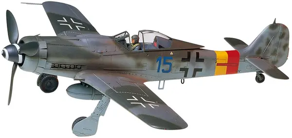 Model de asamblare TAMIYA Militar: Avioane - Avion de luptă german Focke-Wulf FW190 D-9 (TAM61041)