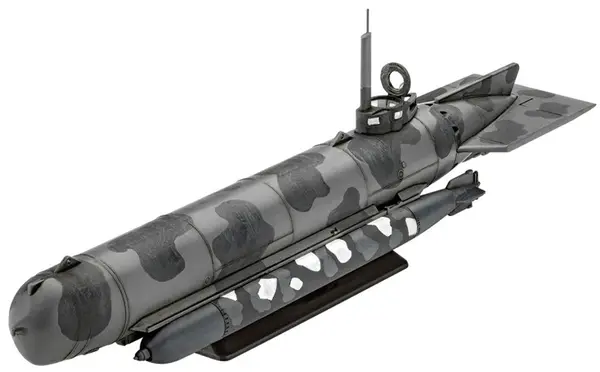 Model de asamblat Revell Militar: Nave - Mini-submarin german Molch, 35 piese