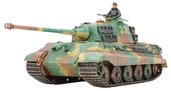 Model de asamblat Tamiya Militar: Tancuri - tanc greu german King Tiger Production Turret Panzer Kampfwagen VI Tiger II Königstiger Sd.