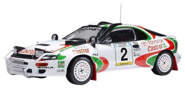 Model de colecție IXO Cursa: Automobile - Toyota Celica Turbo 4WD (ST185), Nr.2, Castrol, Rallye WM, Safari Rally, M.Allen/I.Kivimaki, 1993