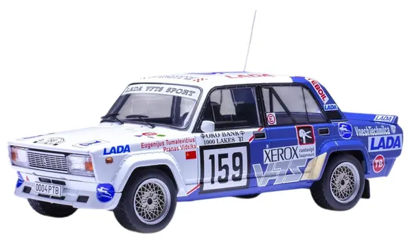 Model de colecție IXO Racing: Automobile - Lada 2105 VFTS 1000 Lakes Rally #159 E.Tumalevicius / P.Videika 1987