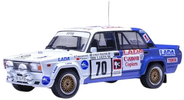 Model de colecție IXO Racing: Automobile - Lada 2105 VFTS 1000 Lakes Rally #70, E.Tumalevicius / P.Videika (1986)