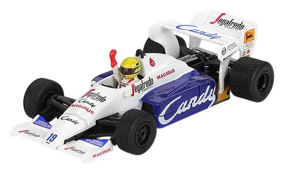 Model de colecție Mini GT Mașini de curse - Toleman TG184 #19 Ayrton Senna Monaco Grand Prix locul 2 Monaco Grand Prix 1984 (LHD)