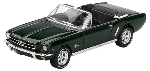 Model de colecție Mini GT Modern: Automobile - Ford Mustang Convertible 1964 Highland Green (LHD) (Ambalaj blister)