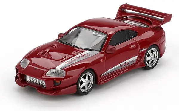 Model de colecție Mini GT Modern : Mașini - Toyota Supra VeilSide Combat V-I Red 1994 (LHD)