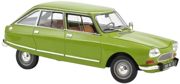 Model de colecție Norev Modern: Mașini - Citroen Ami 8 Club (1969) (Iris Green)