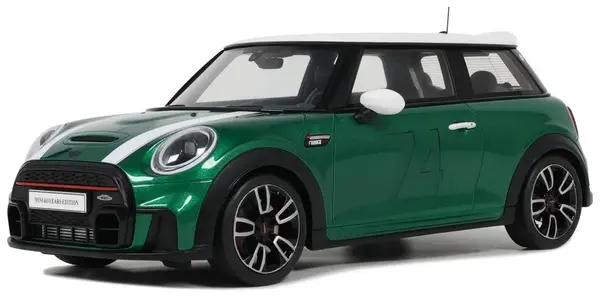 Model de colecție OttOmobile Modern: Mașini - Mini Cooper (F56) JCW British Racing (Green IV) (2023)